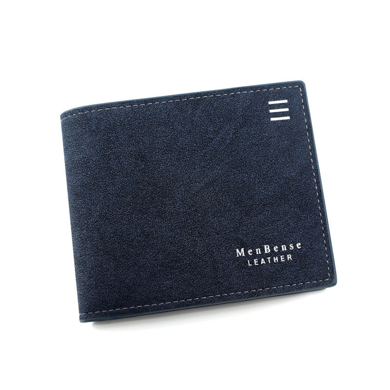 New Personalized Men's Short Wallet Fashion Silk Screen Wallet Men's Frosted Clutch Wallet b0c3c413 61db 43e2 970b d56e5a2940