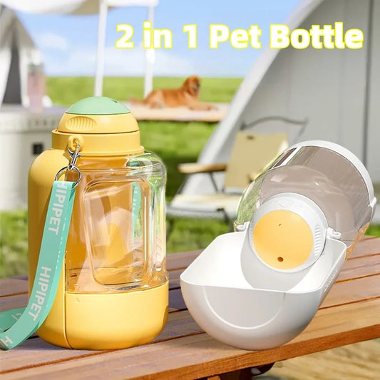 2 In 1 Dog Large Capacity Pets Out Drinking Pot Cat Water Dispenser Portable Water Cup Water And Food Integrated Bowl Pet Products - HD Wireless Product #1