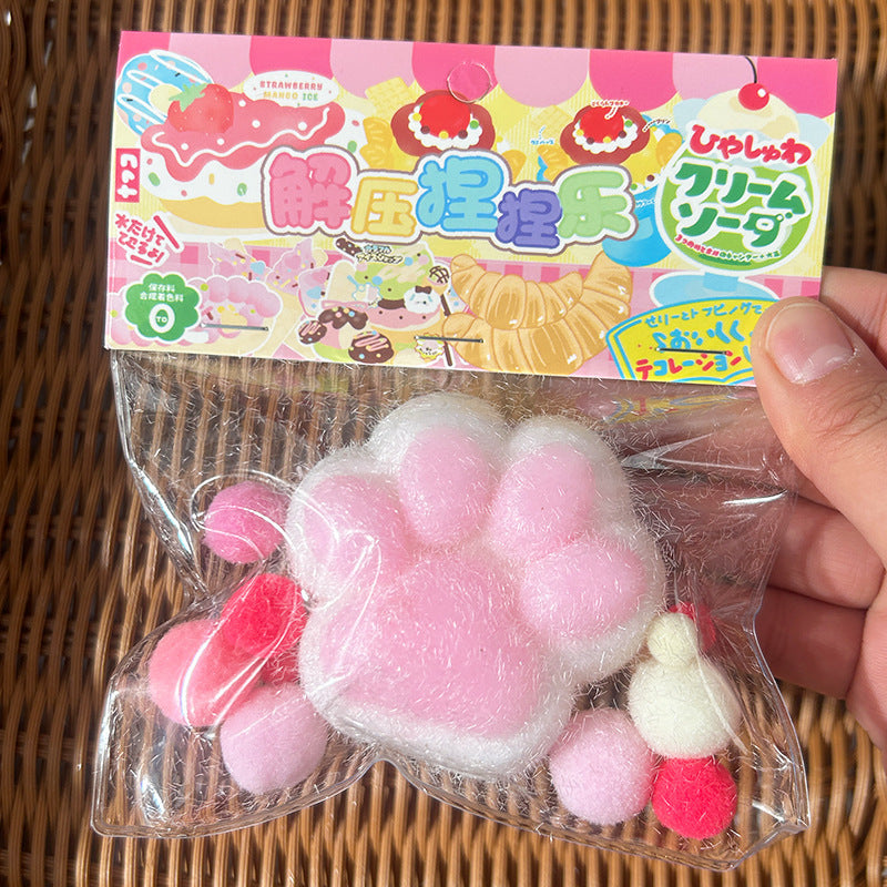 Large Cat's Paw Squeezing Toy Coconut Meat Powder Plush Good-looking Decompression Artifact b0d51be9 99ba 4a5f 98bf 8d6922c53