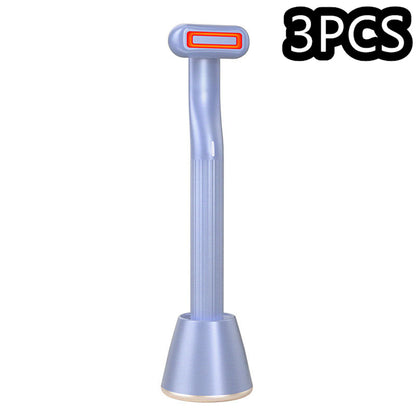 New Upgraded 360 Degrees Rotary Eye Massage Therapeutic Warmth Face Massage Red LED Light 5-in-1 Skincare Tool Wand b0eec33a 