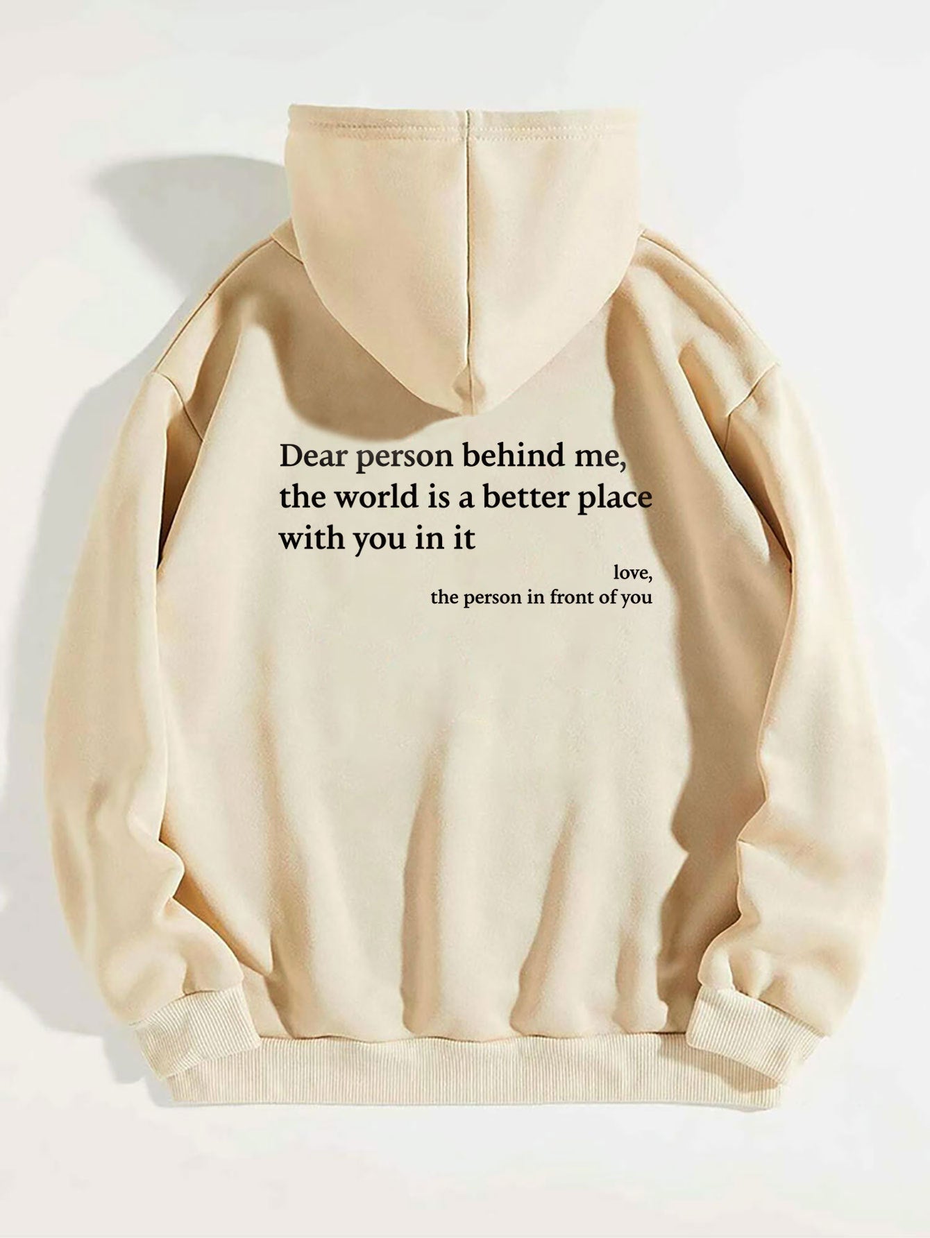Dear Person Behind Me,the World Is A Better Place,with You In It,love,the Person In Front Of You,Women's Plush Letter Printed