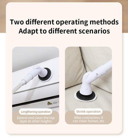 Six in one wireless electric cleaning brush long handle