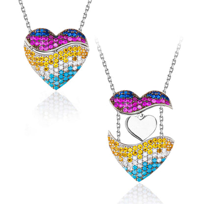 Angel Wings Heart Pendant Necklace Women b13bcb9f e87d 4a04 a0bf 087f47352dc2
