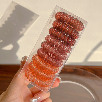 Telephone Wire Hair Ties Hair Rope Hair-binding High Elasticity Not Tight Hair b1489411 d36b 43f1 b5de d609c4258e41