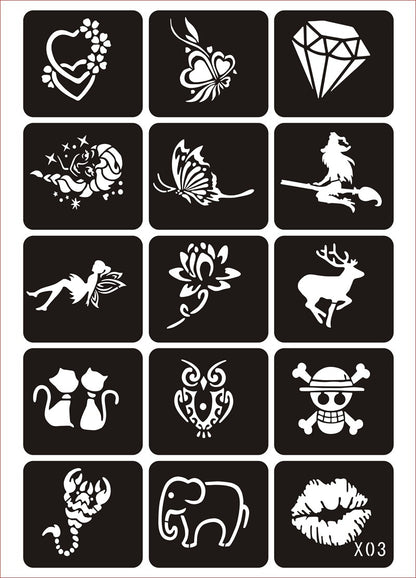 Hollow Tattoo Mold Women's Spray Paint b1600553 1c13 4881 b471 fdf83250c7dd