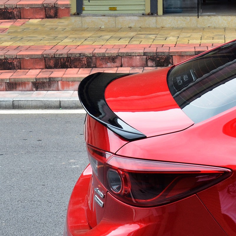 Model 14-21 Mazda 3 Exela Modified Tail Trim Sports Bright Black Tail Blade Large Fixed Wind Surrounded b169303c 83da 46d7 ab