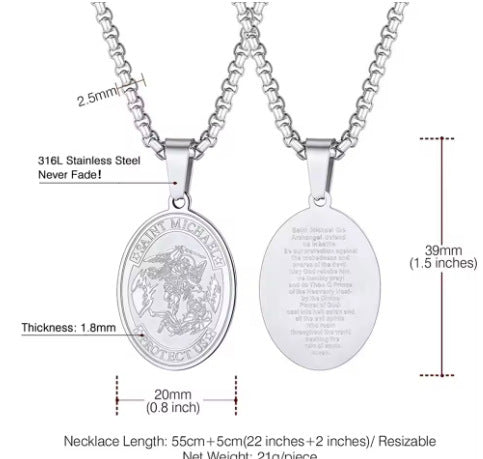 Oval Angel Portrait Pendant Stainless Steel Necklace Titanium Steel Colorfast Necklace b16d61d5 cfb5 4424 b37a 2c10ca3b8472