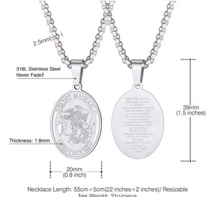Oval Angel Portrait Pendant Stainless Steel Necklace Titanium Steel Colorfast Necklace b16d61d5 cfb5 4424 b37a 2c10ca3b8472