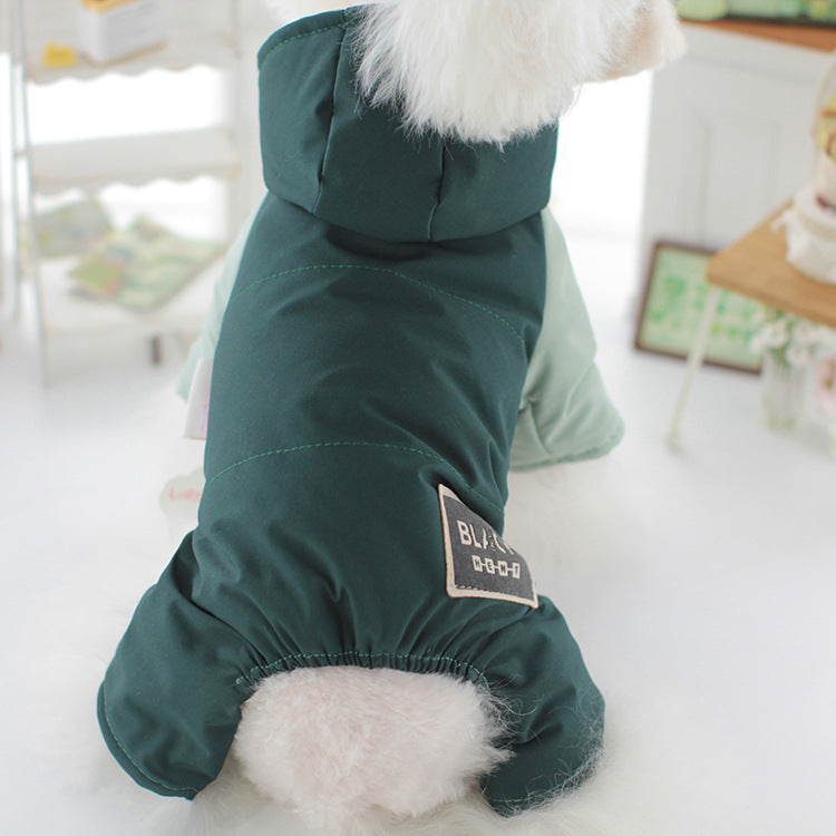 Pet Dog Clothes Shoulder Cap Four-legged Pet Clothing Hooded b18caaf7 58e4 4fd9 8093 8f116649cd89