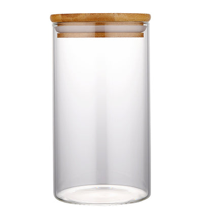 Kitchen Jar For Food Storage Round High Borosilicate Food Glass Jars with Bamboo Lid b1a70090 a56d 407e 9d23 532b0de7511e fce