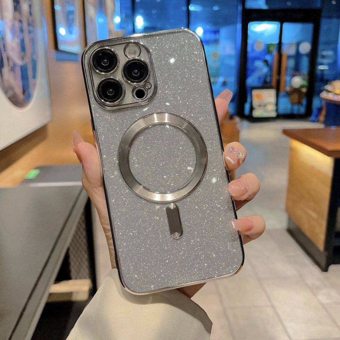 Electroplating Magnetic Transparent Soft Shell Protective Cover - 图片 4