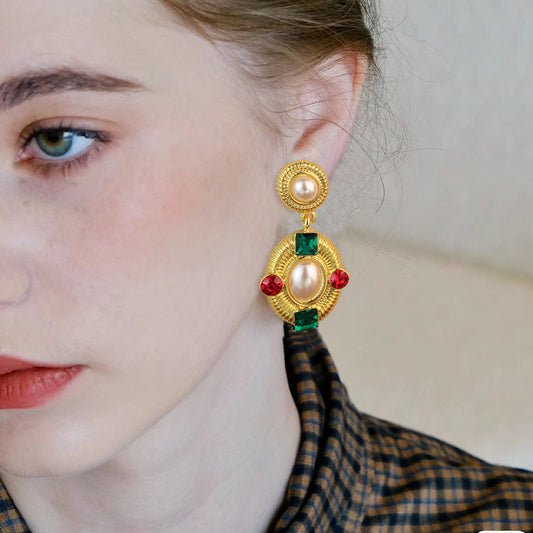 Court Style French Style Middle-ancient Earrings b2235745 cda8 4f57 8226 00bc44c3ad26