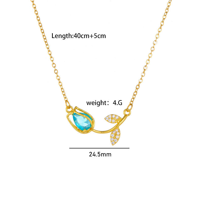 Tulip Flower Necklace For Women b2290f4c 1b4f 4bfd b432 e8b9866db31f
