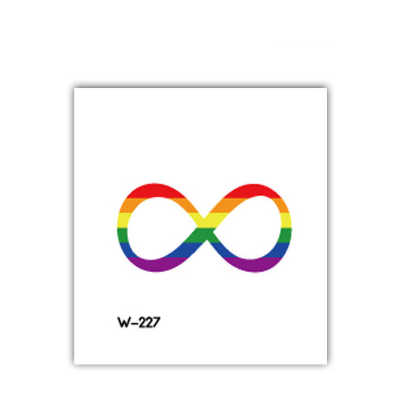 Face Stick Rainbow Geometric Flower Arm Tattoo Sticker b23b587c caa0 4e4b bcbb 4f486563e93b