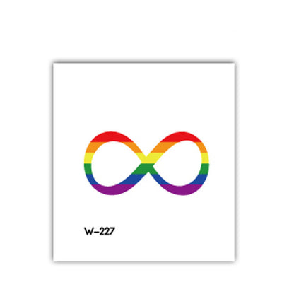 Face Stick Rainbow Geometric Flower Arm Tattoo Sticker b23b587c caa0 4e4b bcbb 4f486563e93b
