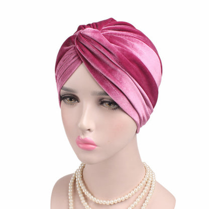 Autumn Winter Velvet Stretch Bandana Hat b23dc76b 814f 4add b13d bb33757e743a