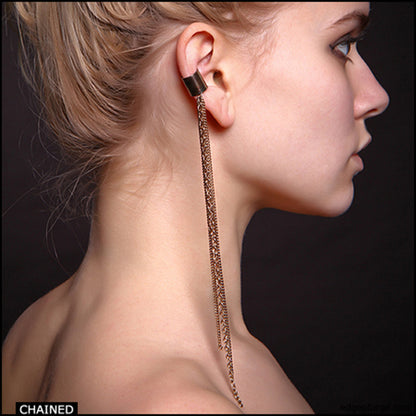 Fashionable Temperament  Alloy Chain Clause Long Ear Clip Earrings Ladies b2443b87 25ef 4866 b4a9 4d47a71b78bf