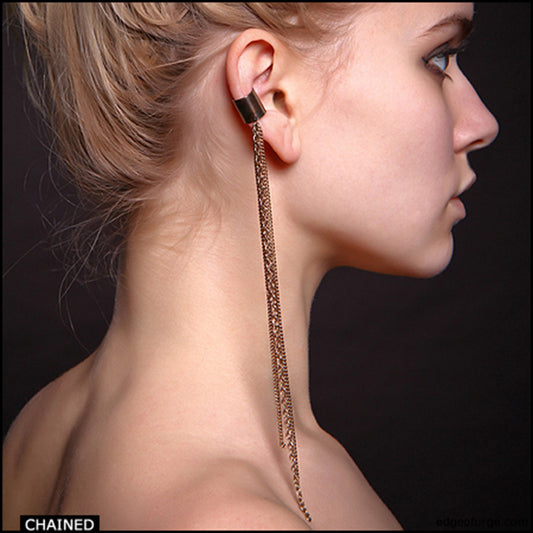 Fashionable Temperament  Alloy Chain Clause Long Ear Clip Earrings Ladies b2443b87 25ef 4866 b4a9 4d47a71b78bf