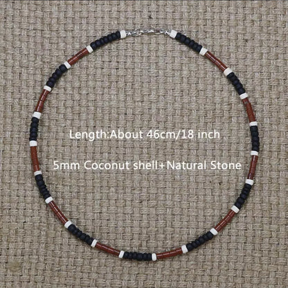 Men's Beaded Tribal Necklace Coir Surf b2467076 a5bd 46e1 b75e 283ac5e9febe