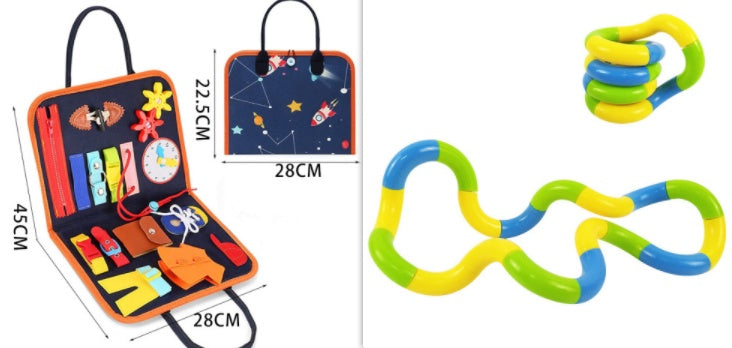New Busy Book Children's Busy Board Dressing And Buttoning Learning Baby Early Education Preschool Sensory Learning Toy b25ce