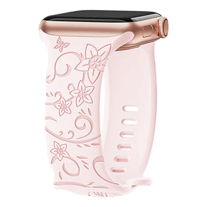 New Laser Carving Embossed Brocade Flower Butterfly Clasp Silicone Strap b25f1b5f d242 4562 bce0 7d403d64e972 6038e387 9f36 4