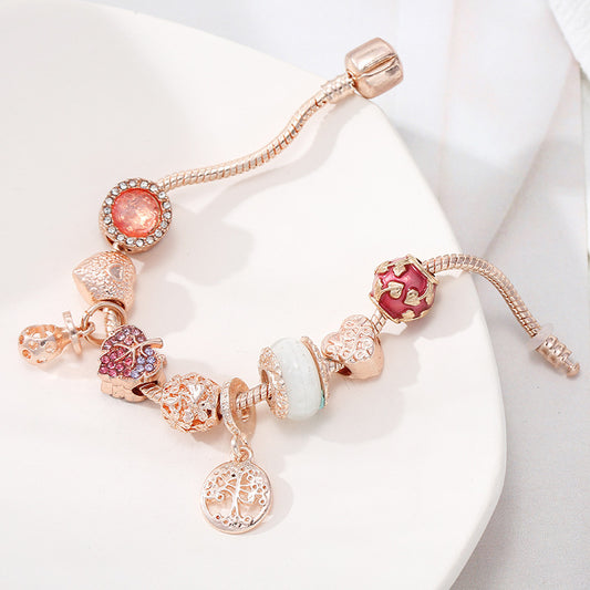 Rose Series Princess Crown Pendant Lady Bracelet b280ae54 7eae 4f76 9e07 4df4e46d86d1
