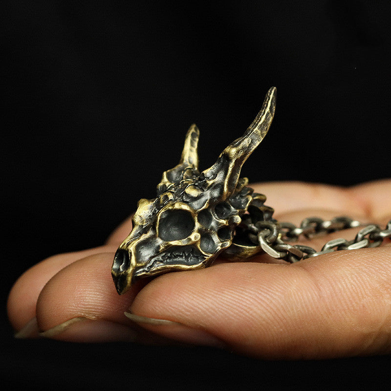Sterling Silver Brass Demon Dragon Pendant b28b394e 72da 4dca bf12 e3c0c5b90527