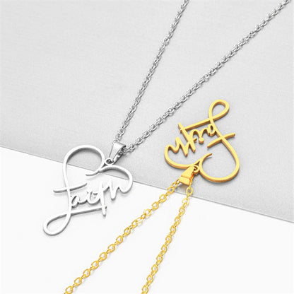 Fashion Stainless Steel Faith Peach Heart Necklace Bracelet b28b91b0 6b4a 4128 aa77 0c2ae1474f0d