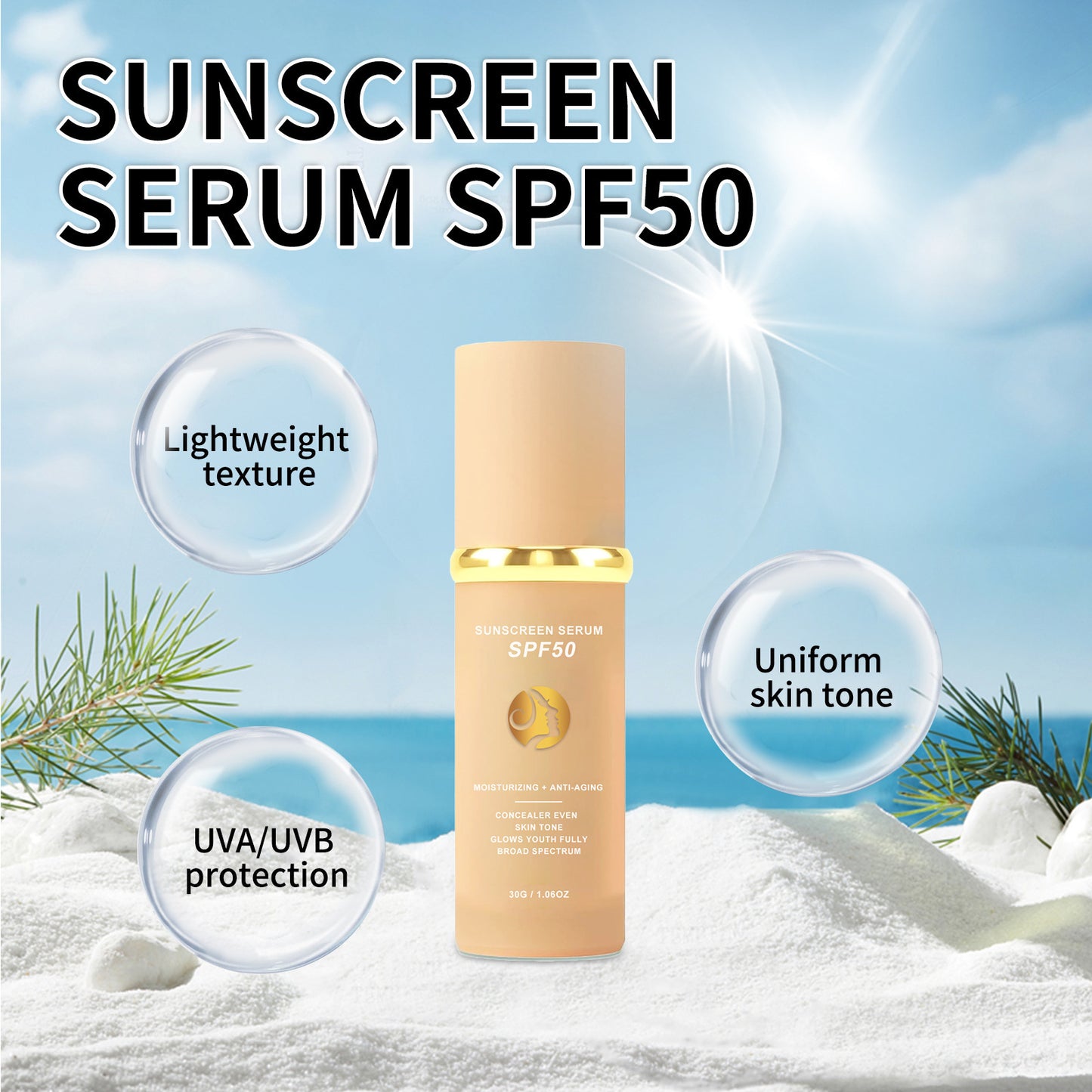 Brightening Skin Color Naturally Moisturizing Concealing Foundation