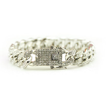 Full Rhinestone Cuban Bracelet Hiphop Men's Fashion b294bded a638 453b 871c a4a14c980b15