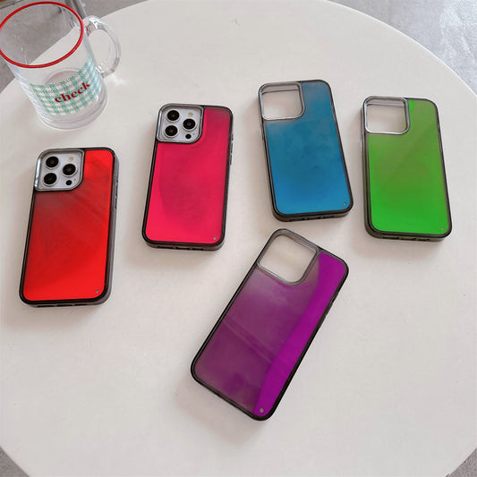 Luminous Quicksand Phone Case Luminous Soft Edge Hard Backboard - 图片 1