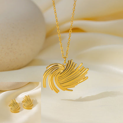 Stainless Steel Necklace Earrings Women's Jewelry Suit b2a00266 79bd 452c b775 527870655947