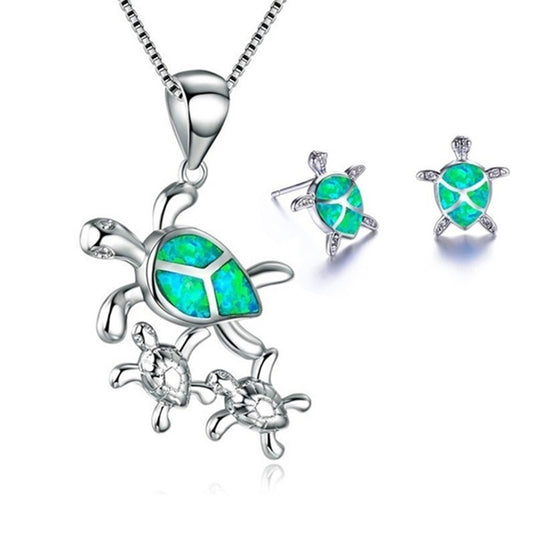 Fashion Opal 5 Colour Turtle Necklace Earrings Set b2aa686a 5033 4765 aeb8 a8a687c1c2c6