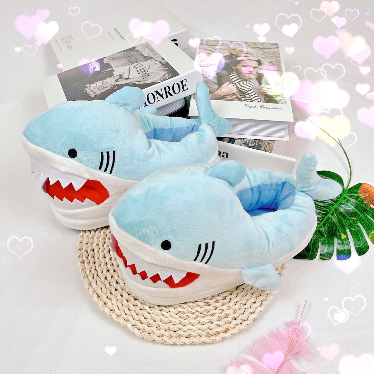 Cute Cartoon Shark Indoor Warm Home Cotton Slippers b2cee740 0a61 484d a582 b9b162c7509b
