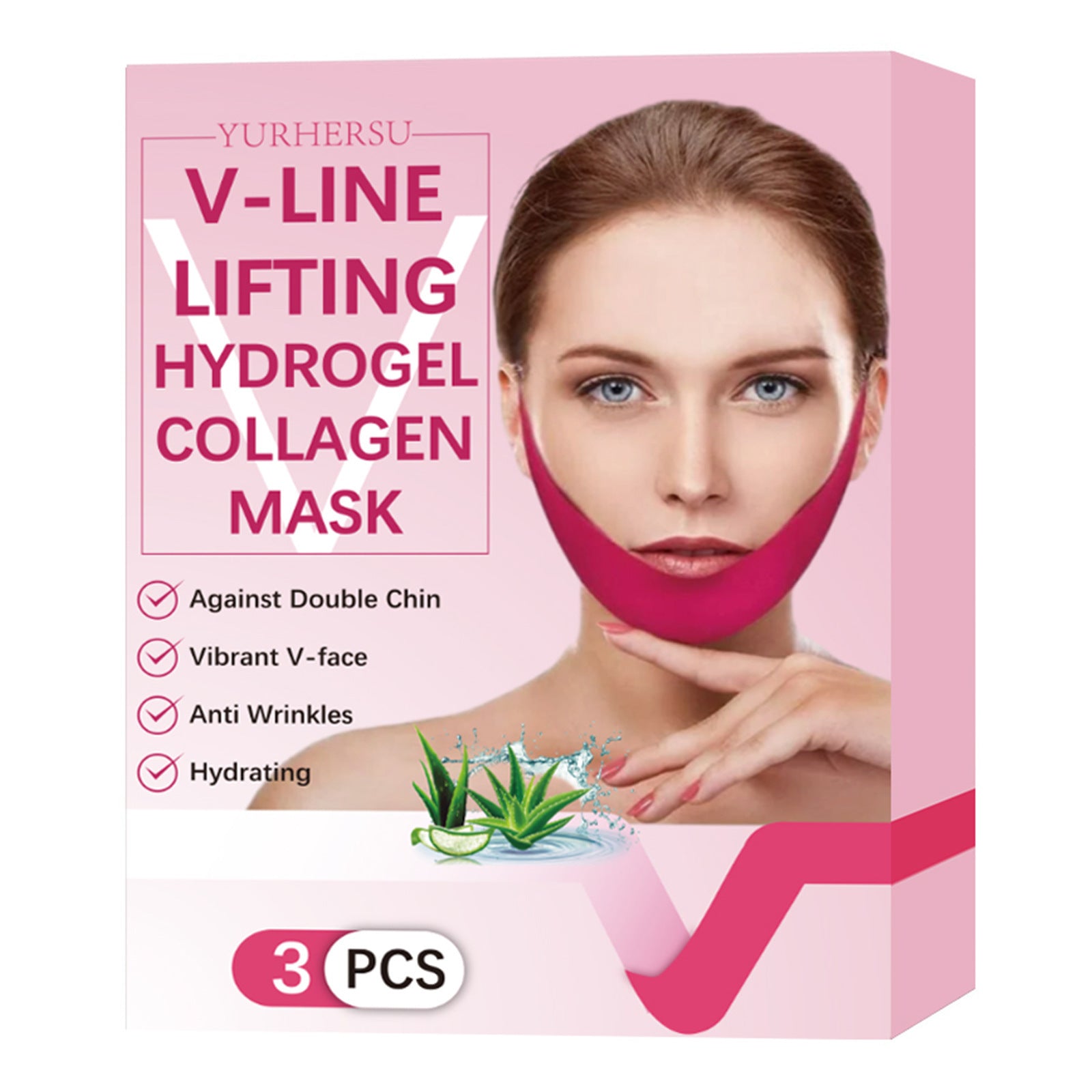 Ear Hanging V-face Lifting And Tightening Masseter Double Chin Hydrogel Facial Mask b2cfd264 cd26 459f 87ef c0e037cabffc