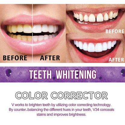 Teeth Cleaning Mousse Anti-moth Cleaning Yellow Teeth Tartar Breath Fresh Brightening White Beautiful Tooth Toothpaste b2d99d