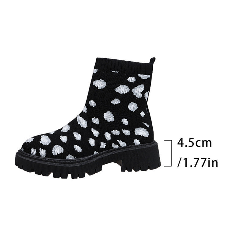 Women's Thick Heel Solid Color Casual And Comfortable Martin Boots b2db72cf 59b4 41a3 a63a b827b1682297