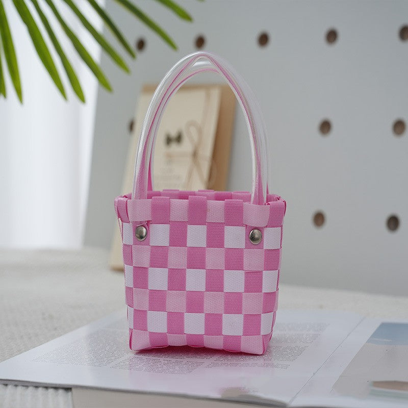 Ins Style Portable Small Square Bag Woven b2eb2c06 ff18 4820 906f 88ff4c725b14