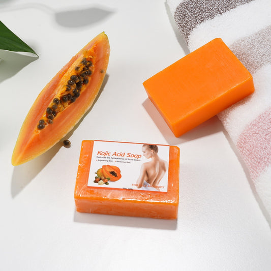 Papaya Kojic Acid Soap Deep Cleansing Softening Cuticle Fading Melanin Acne Brightening Skin Color b3044854 86df 4332 944e 25
