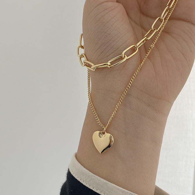 Frosty Wind Hip Hop Love Heart Pendant Necklace b306f7f9 3fa9 48e6 a31d 6b73d23da1f3