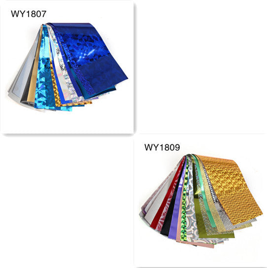 16pcs 20x4cm Mix Nail Art Transfer Foil Sticker - HD Wireless Product #17