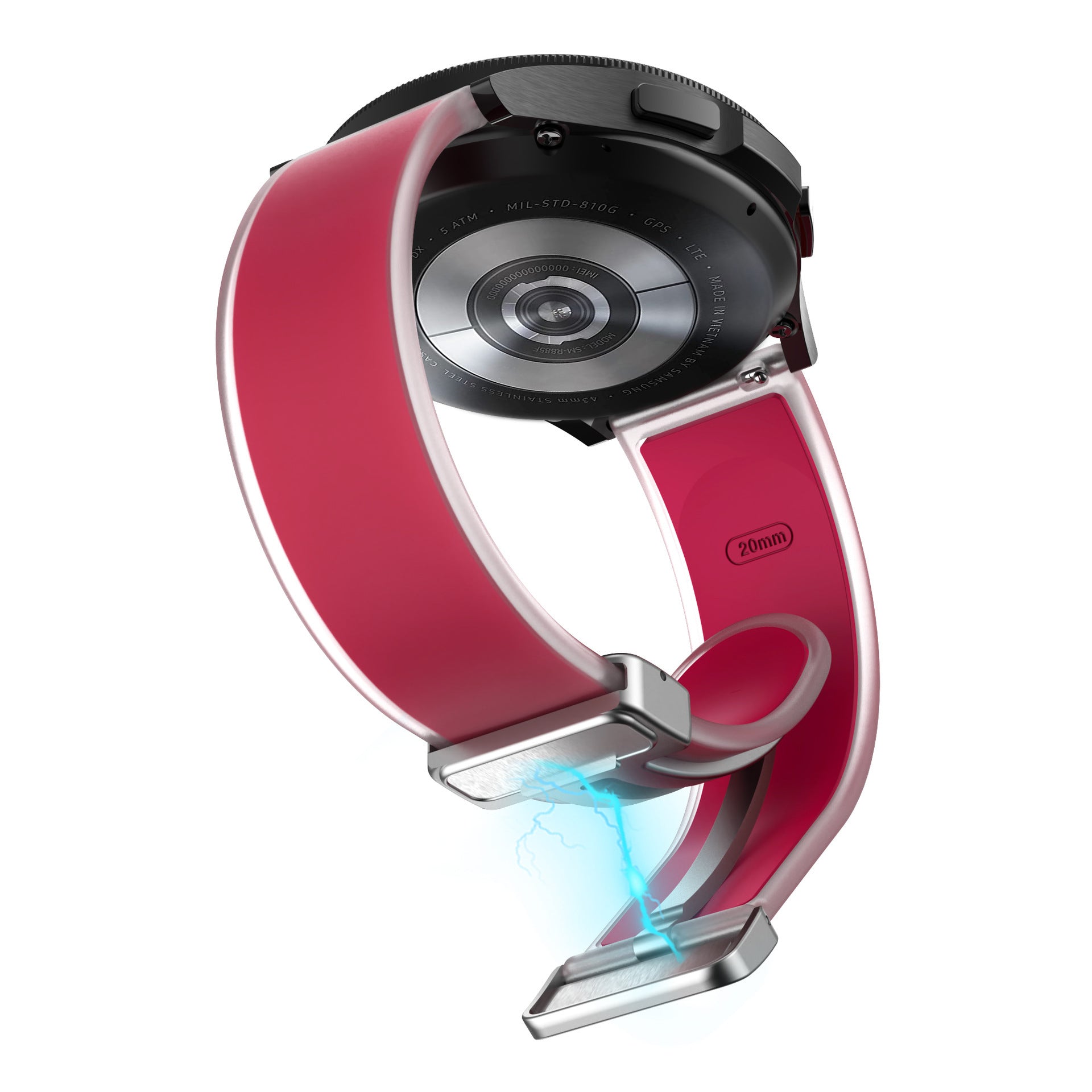 Universal Folding Magnetic Buckle Transparent Silicone Strap b32fff07 c34d 40ba b590 ad7016a3d460