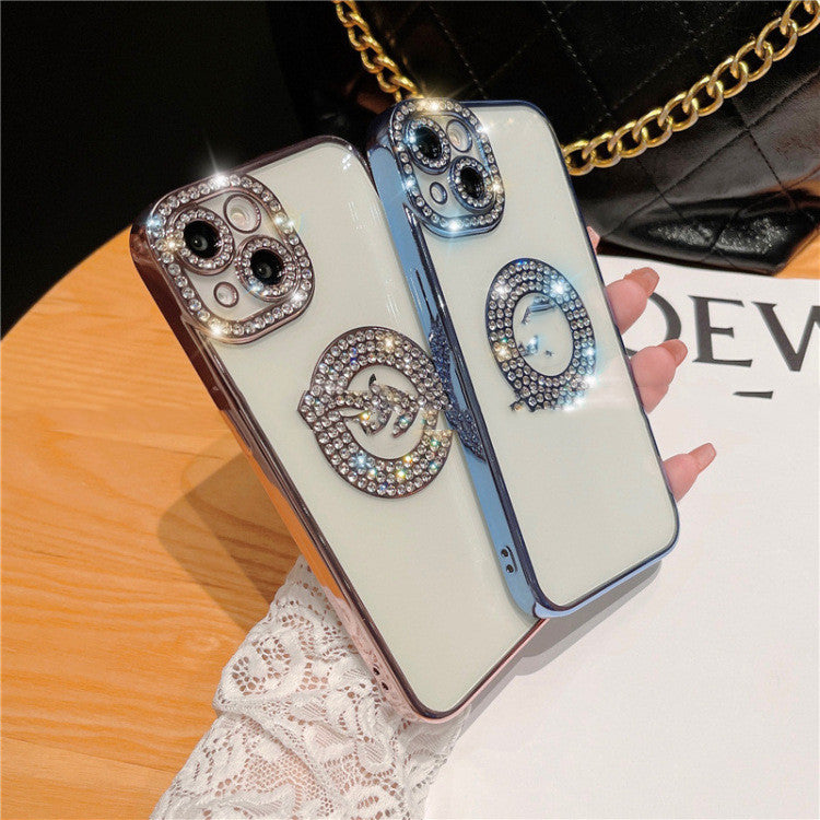 Diamond Ring Phone Case Diamond Electroplating Soft b3349298 2e68 4eba ba36 2c14e1e2d638