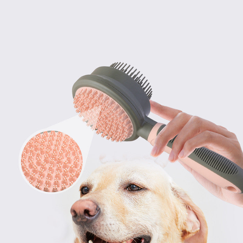 Pet Hair Removal Comb Cat Brush Self Cleaning Slicker Brush Hair Removal Double-sided Massage b33a58e7 9a2f 4107 a61f 4638dc4