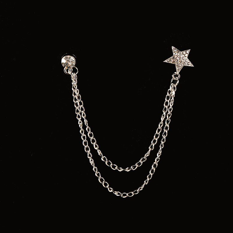 European And American Style Five-pointed Star Clothing All-match Corsage b357e639 3610 44a7 9a8e a3a2171dc1e9