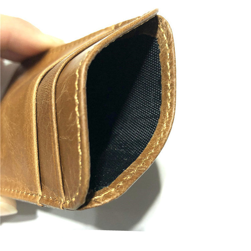 Genuine Leather Men Wallet Brown Coin Purse Small Mini Card b35f6ae0 b904 4dff ba04 cd82c3e7cc46