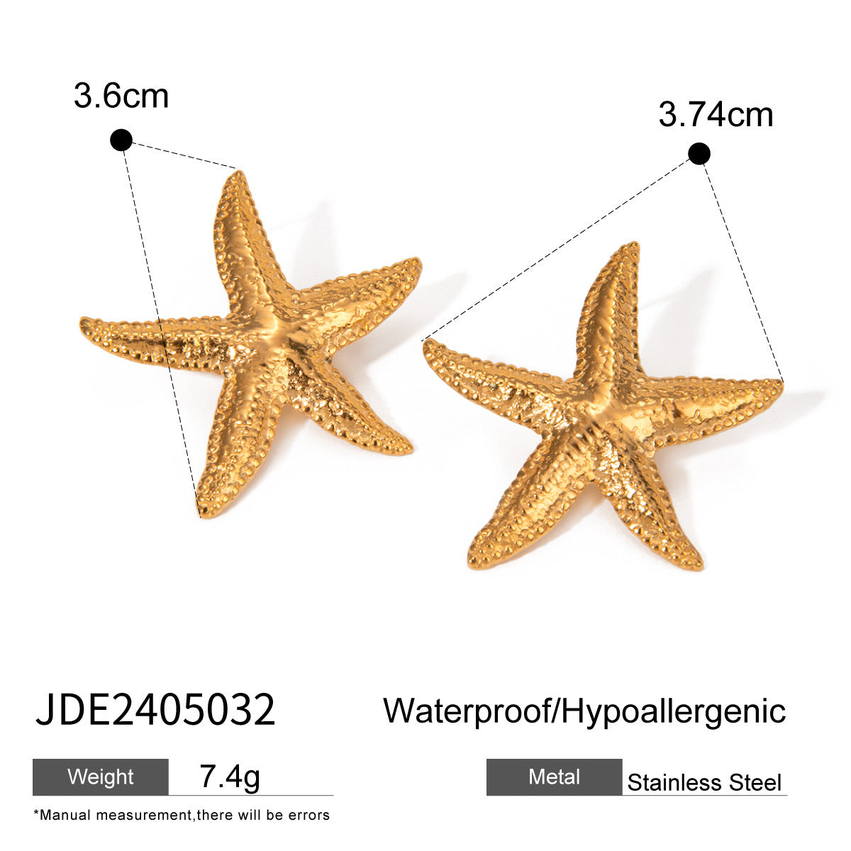 Serene Gold Starfish Earrings b37edfde 5d85 4b26 a539 df1785db8a63