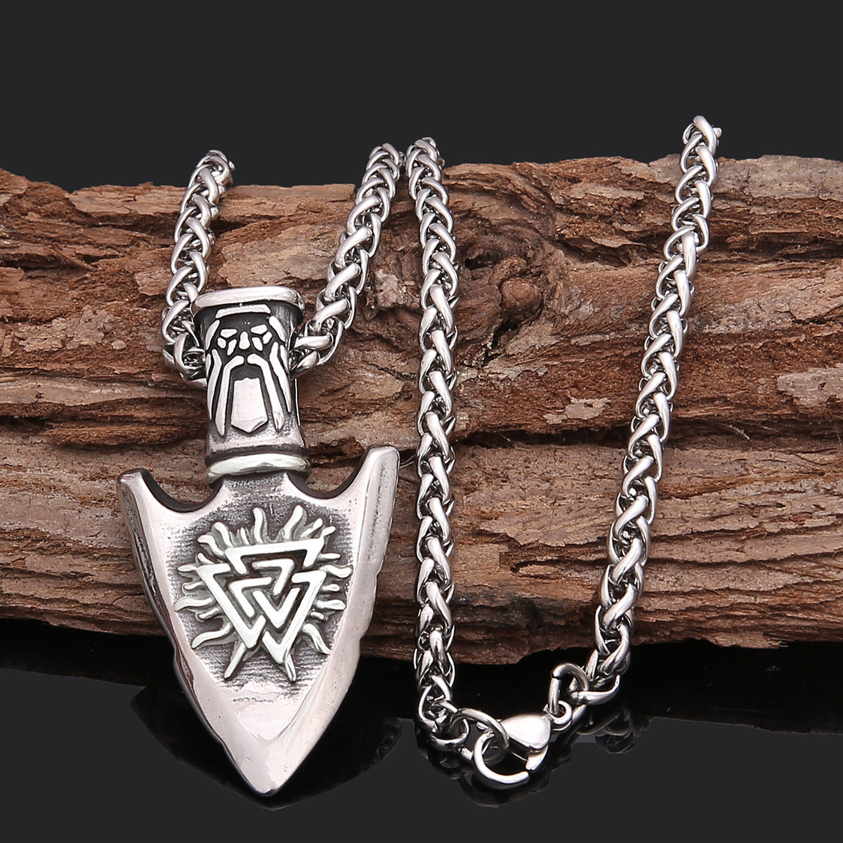 Hip Hop Necklace Stainless Steel Shield Pendant For Men b38c73fe 0f60 4a0b b68b 4ce7a83fc82a