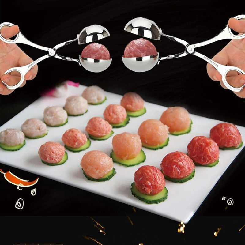 Meatball Maker Tool Clip Fish Meat Rice Ball Making Mold Tools Stainless Steel Meat Baller Tongs Kitchen Gadgets b38e7e21 1f3