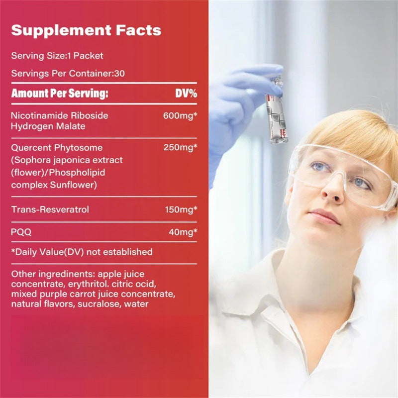 NAD Berry Flavor Drink Mix For Skin Aging Support